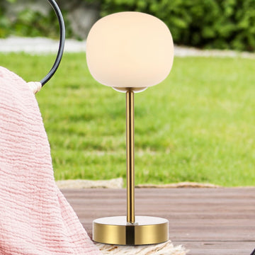Natalia 12.25" Modern Minimalist Iron Rechargeable Integrated LED Table Lamp